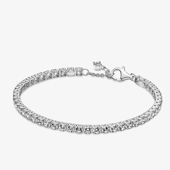 Pandora Jewelry - New- Pandora Sterling Silver Sparkling Tennis Bracelet
